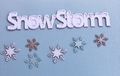 Image Snow Storm with Flakes
